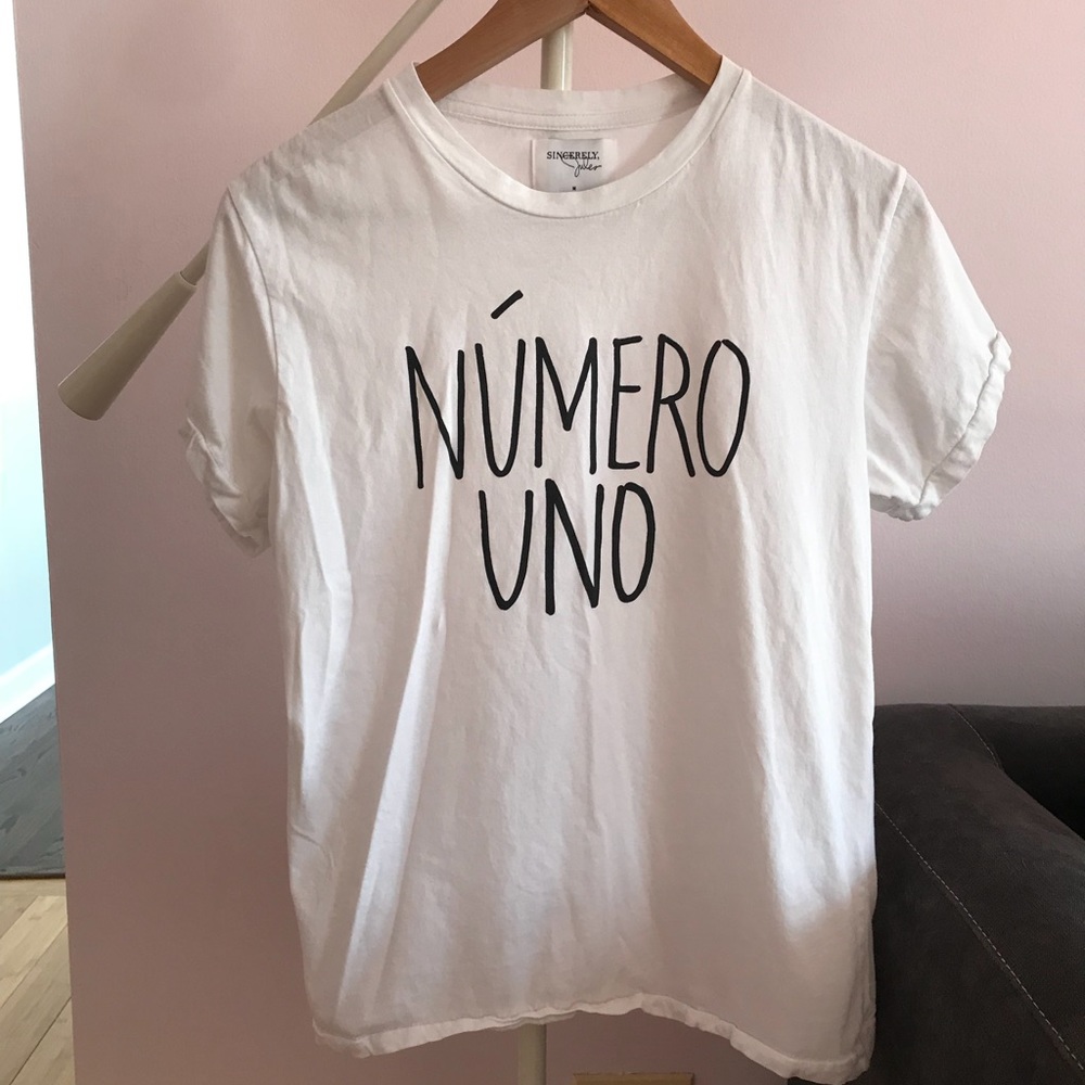 numero uno white tee